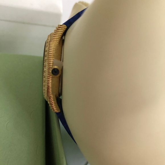 Judith Ripka 14 Gold & Cobalt Blue Lizard Watch - Picture 5 of 8